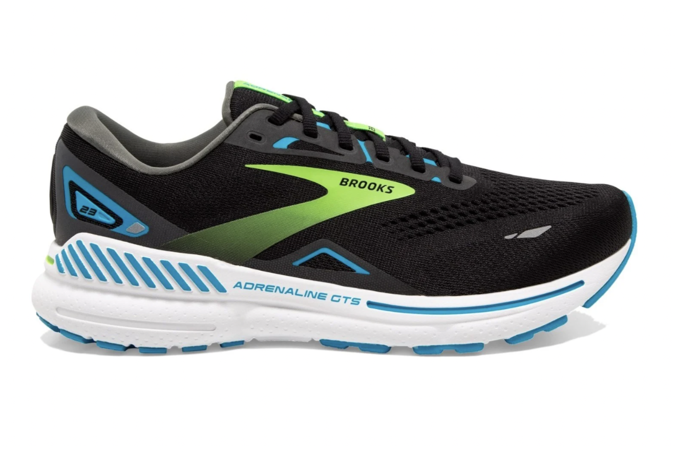 Brooks Adrenaline GTS 23 Mens Black Ocean Blue Green